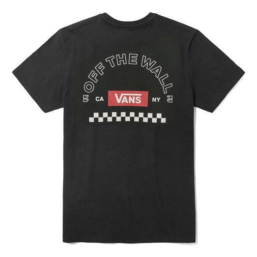 Men's Vans Alphabet Logo Casual Sports Short Sleeve Black VN0A48ATBLK