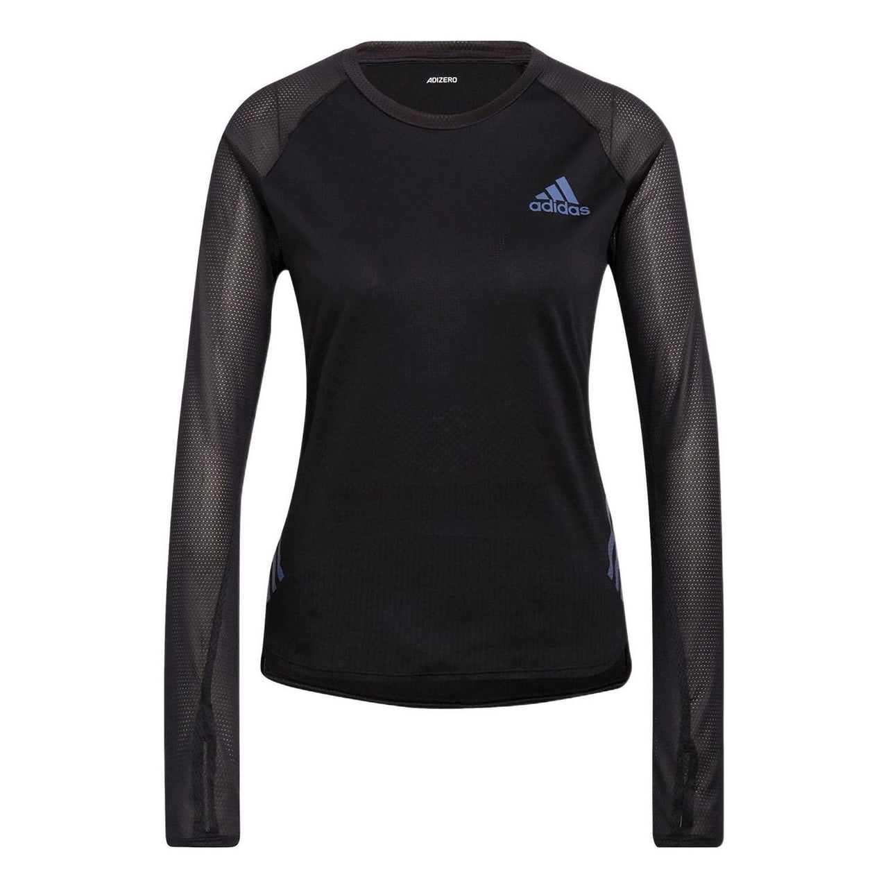 (WMNS) adidas Parley Adizero Long Sleeve Running T-Shirt Asia Sizing 'Black' H57746