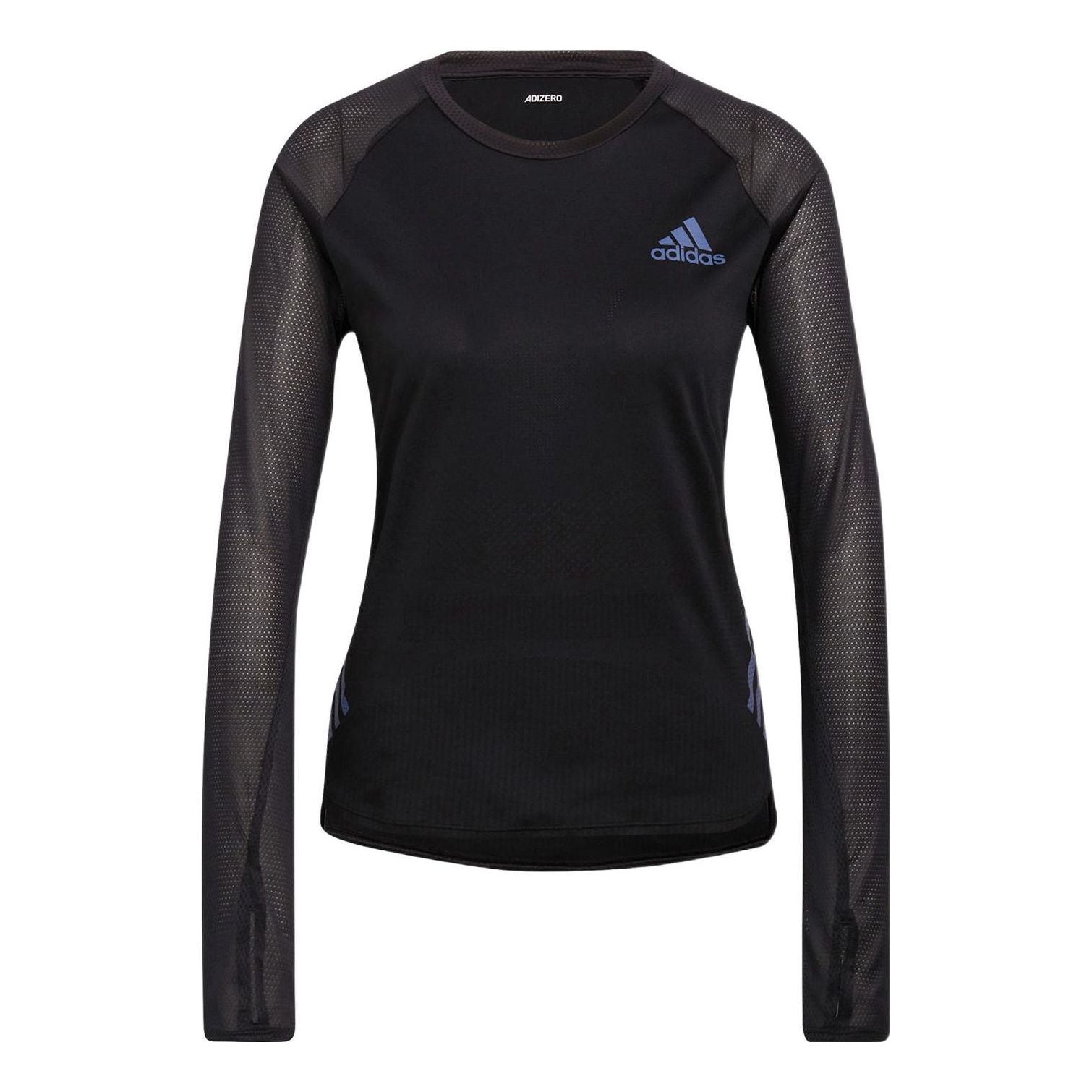 (WMNS) adidas Parley Adizero Long Sleeve Running T-Shirt Asia Sizing 'Black' H57746