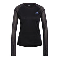 (WMNS) adidas Parley Adizero Long Sleeve Running T-Shirt Asia Sizing 'Black' H57746