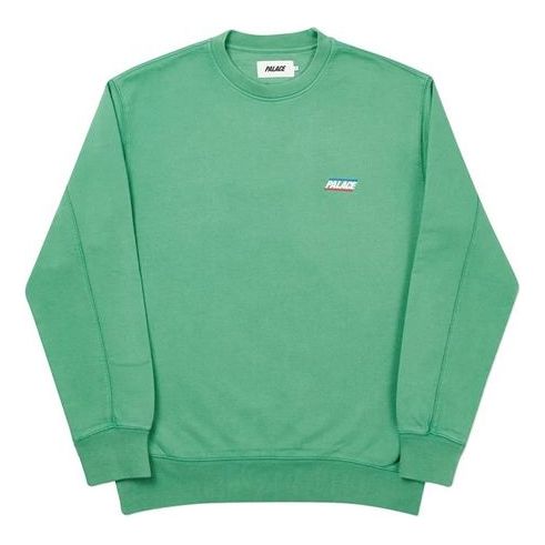 PALACE Unisex Logo Round-neck Sweatshirt Green P19CW011