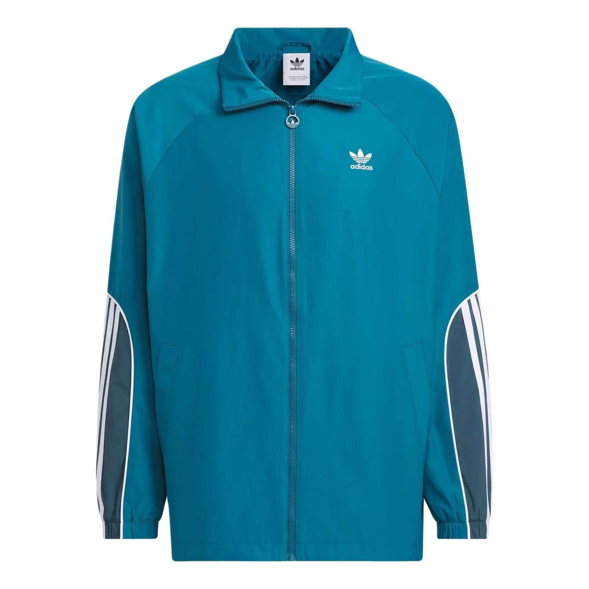 adidas Originals 3-Stripes Coach Jacket Asia Sizing 'Blue' JE3492