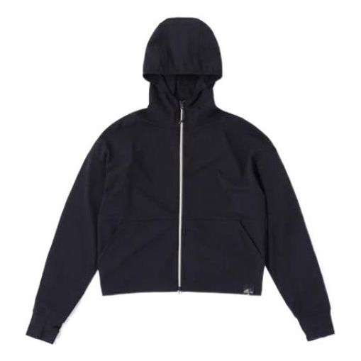 (WMNS) New Balance Full Zip Hooded Jacket Asia Sizing 'Black' JWTL2286-BK