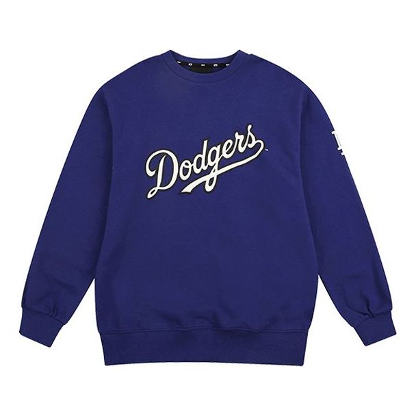 MLB Alphabet Logo Printing Round Neck Long Sleeves Unisex Blue 31MTR2941-07U