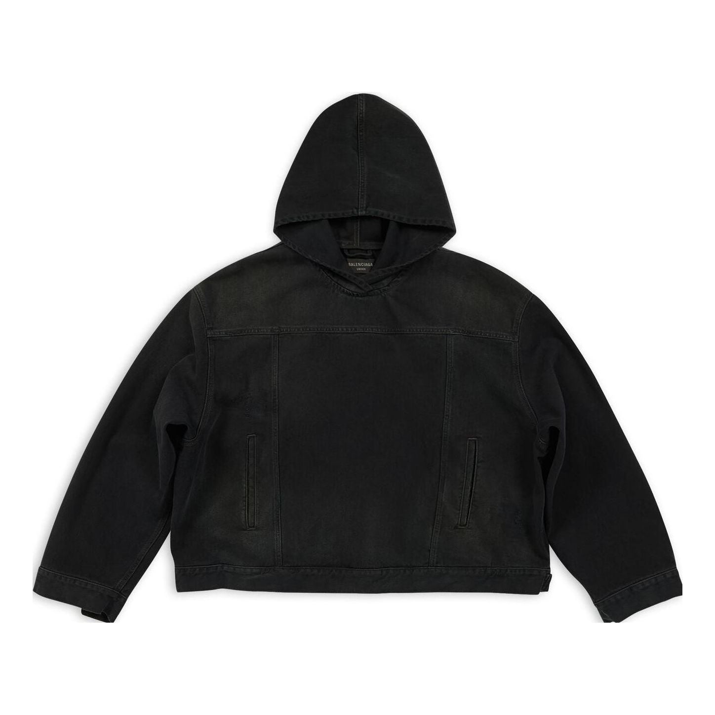 Balenciaga Pull-Over Jacket 'Black Soft Denim' 719313TNW541129