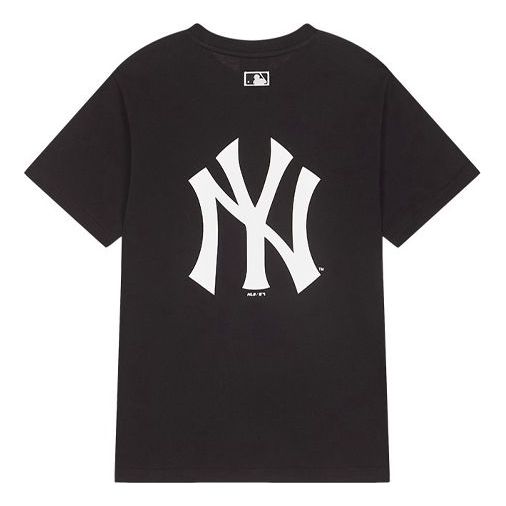 MLB  Disney Mickey Crossover New York Yankees Basic Printing Short Sleeve Unisex Black 31TSK2031-50L