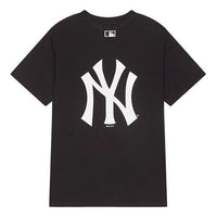 MLB  Disney Mickey Crossover New York Yankees Basic Printing Short Sleeve Unisex Black 31TSK2031-50L