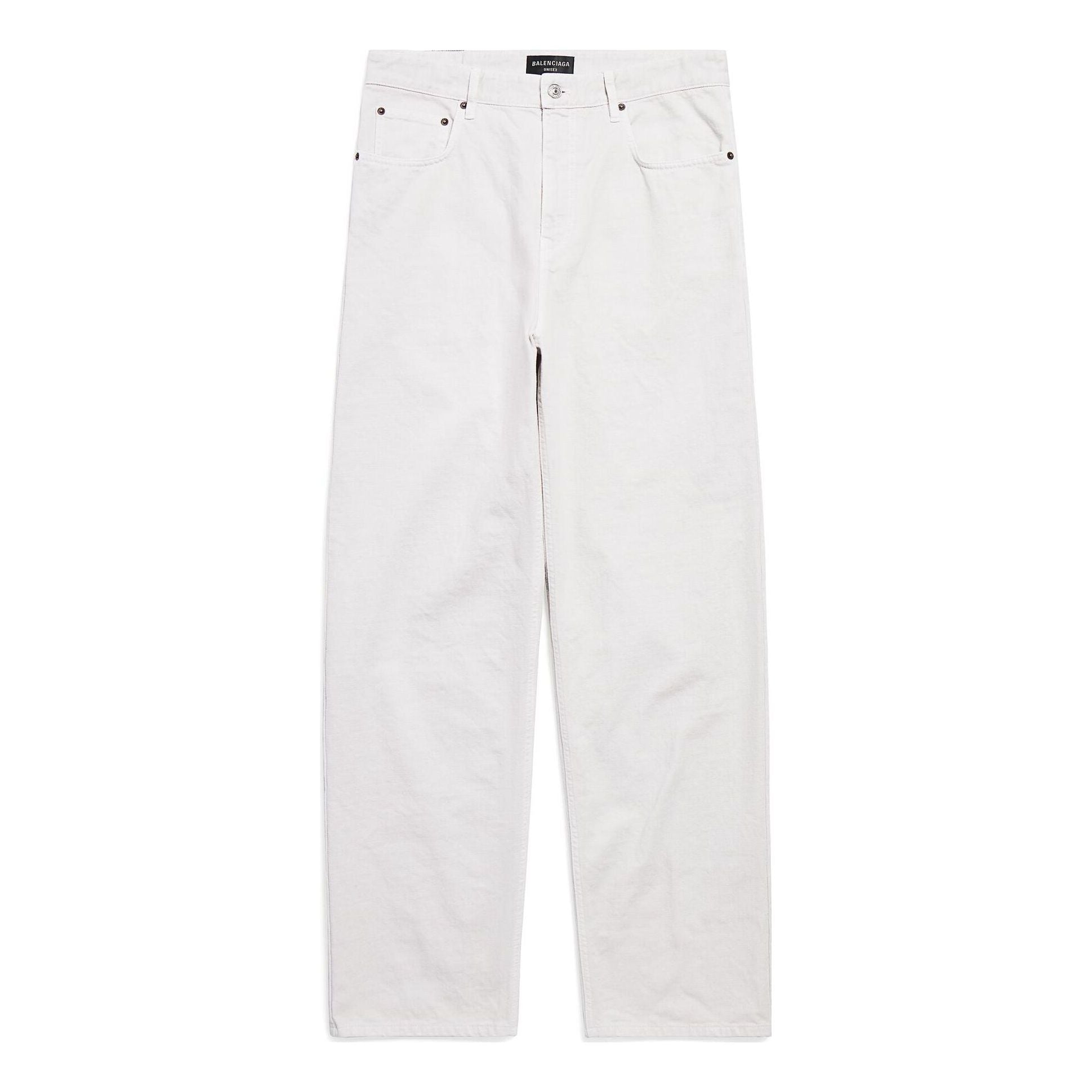 (WMNS) Balenciaga Loose Fit Jeans 'White Denim' 736540TNW039020
