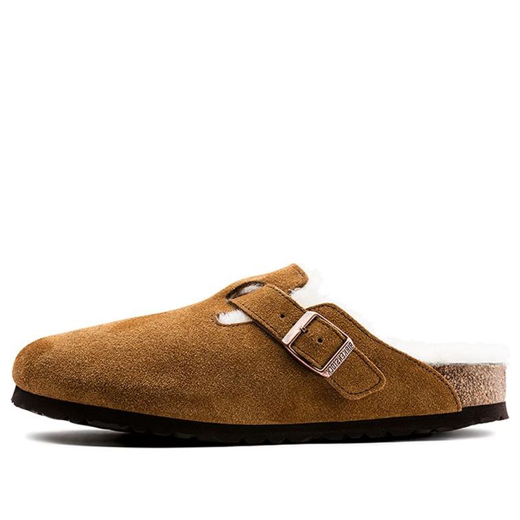 Birkenstock Boston Fur Regular 'Suede Mink' 1001140