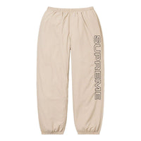 Supreme Spellout Embroidered Track Pants 'Beige Black' SUP-FW23-033