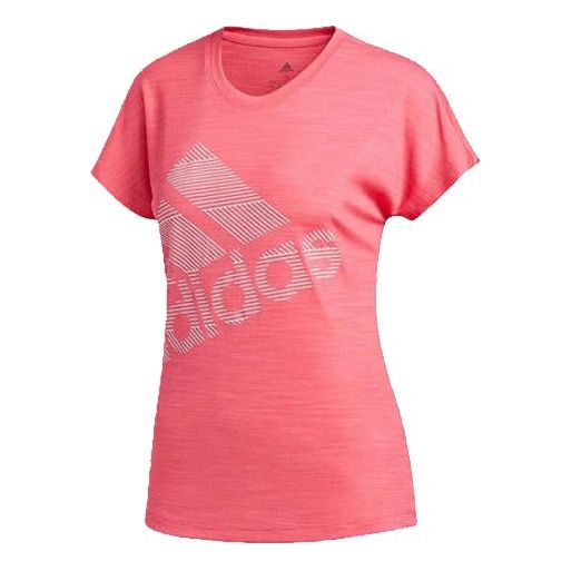 (WMNS) adidas Training Sports Round Neck Short Sleeve Pink Red EB4499