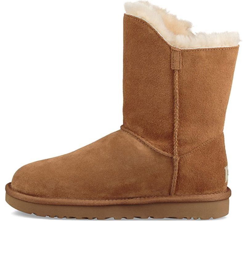 (WMNS) UGG Short Turnlock Fleece Lined Brown 1094933-CHE