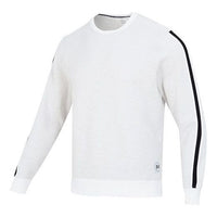 Under Armour Essential Fleece Heritage Crew Sweatshirt 'Onyx White' 1373814-112