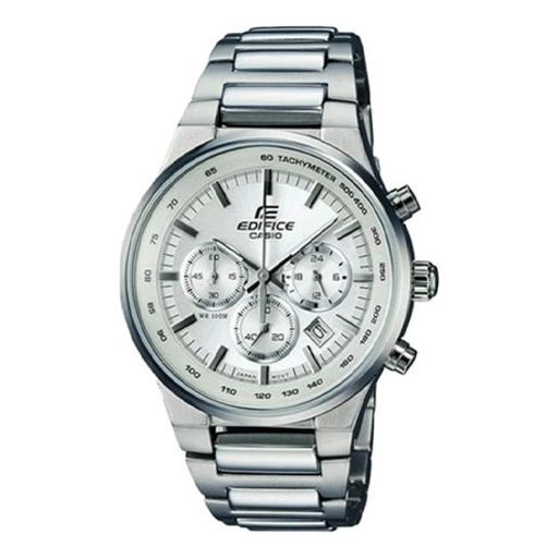 Men's CASIO EDIFICE Series Minimalistic Casual Watch Business Mens White Analog EF-500BP-7A