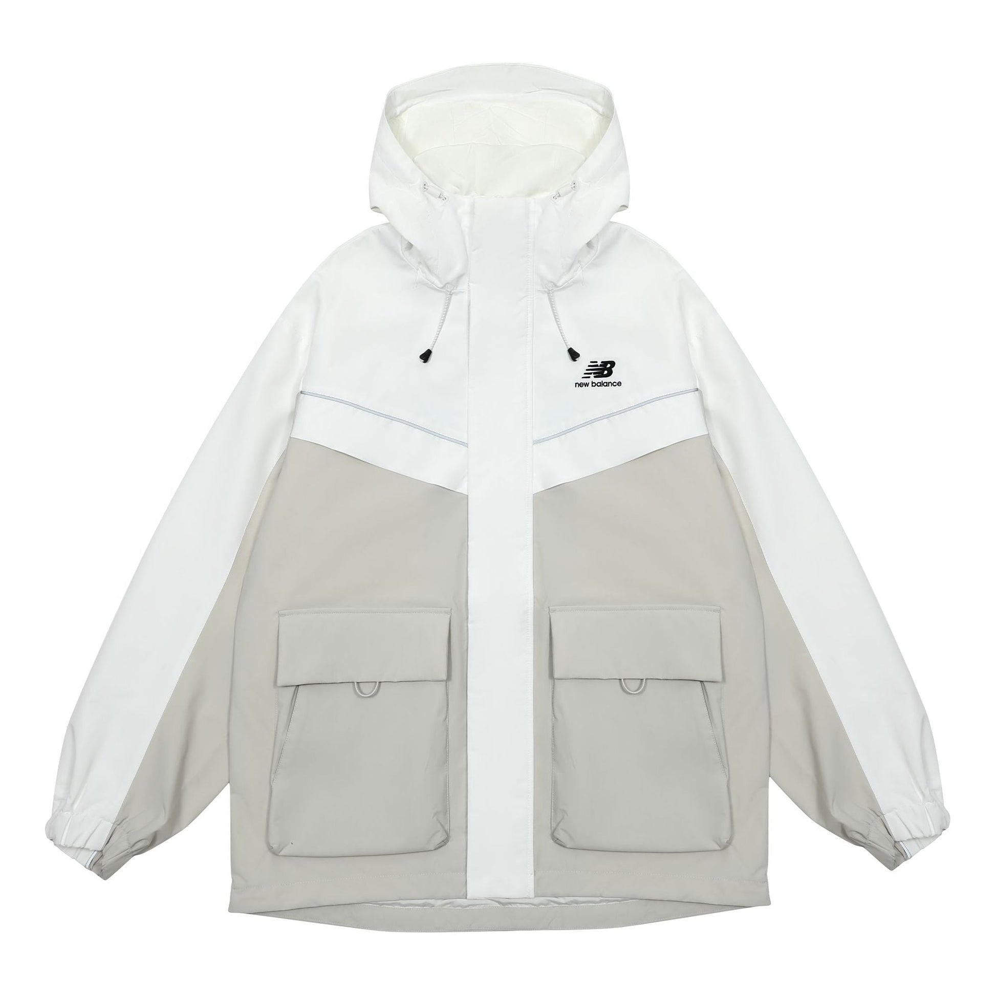 New Balance Windproof Jacket Asia Sizing 'White Grey' 5AC39333-LBE
