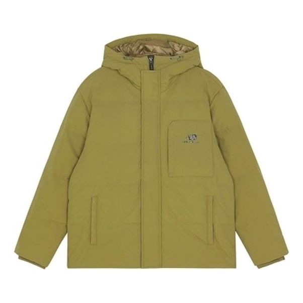 New Balance Logo Hooded Jacket Asia Sizing 'Olive Green' AMJ13331-OV
