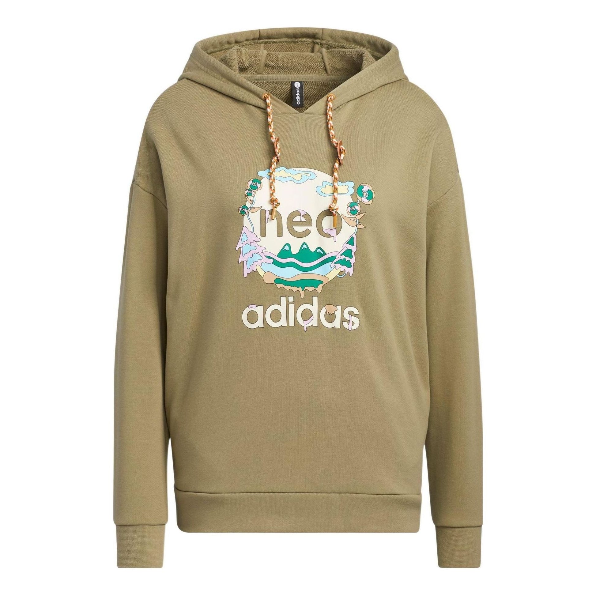 (WMNS) adidas Neo Util Hoodies 'Olive Green' HN2349