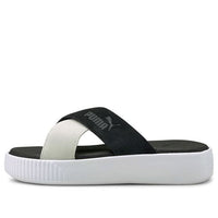 (WMNS) PUMA Platform Sandal 'Black White' 375105-03