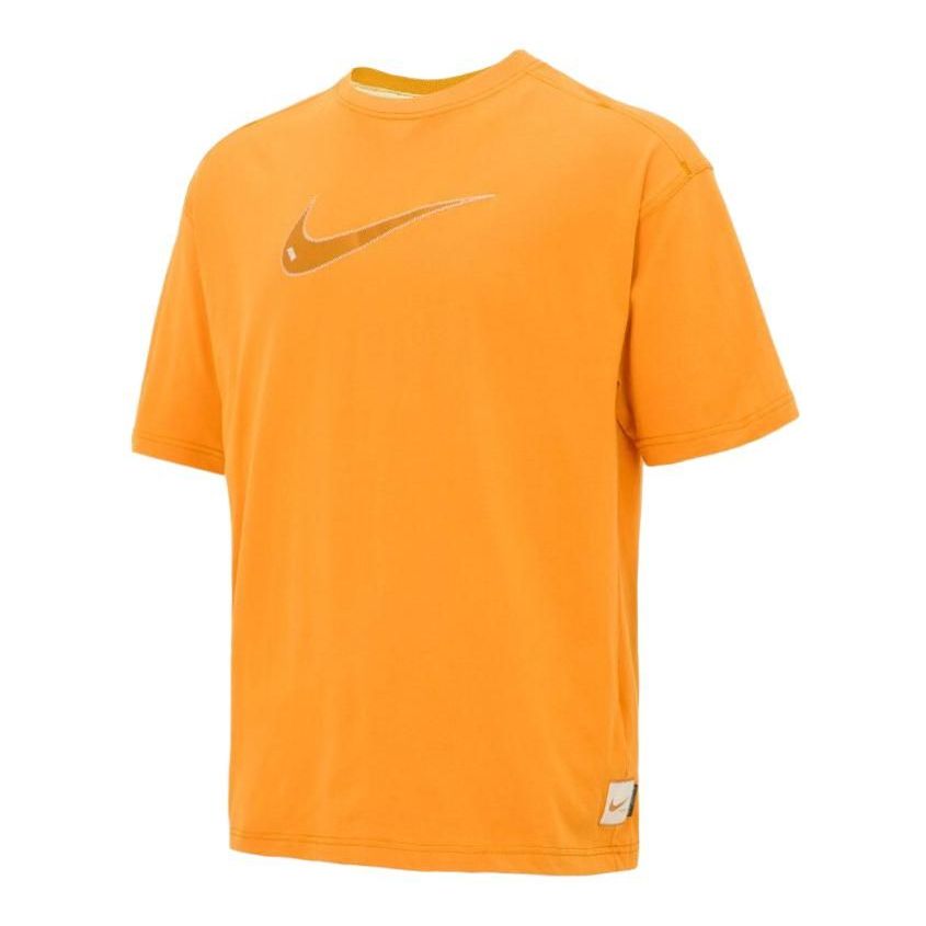 (WMNS) Nike Logo Printing Athleisure Casual Sports Breathable Short Sleeve Yellow DM6212-738