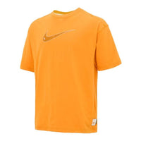 (WMNS) Nike Logo Printing Athleisure Casual Sports Breathable Short Sleeve Yellow DM6212-738