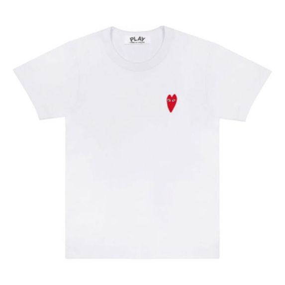COMME des GARCONS PLAY Thin Heart Logo Tee 'White' AZ-T230-051-3