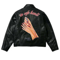 Palace Safe Hands Leather Jacket 'Black' P26JK022