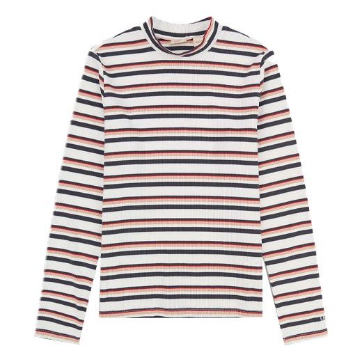Levis Half Turtleneck Stripe Design Long Sleeves Multicolor Stripe T-Shirt 85374-0000