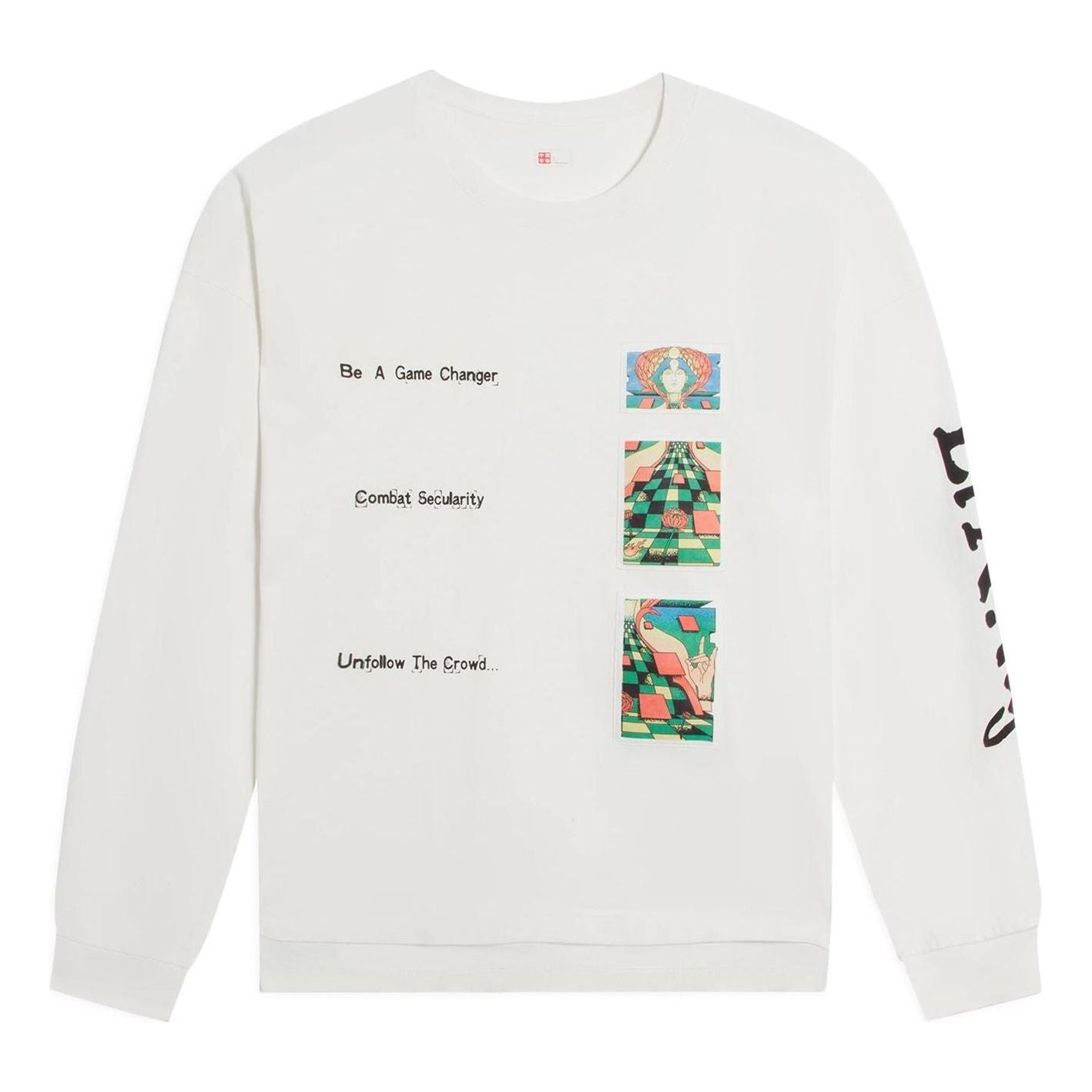 Li-Ning x Rooovie Graphic Long Sleeve T-shirt 'White' AHSSB19-1