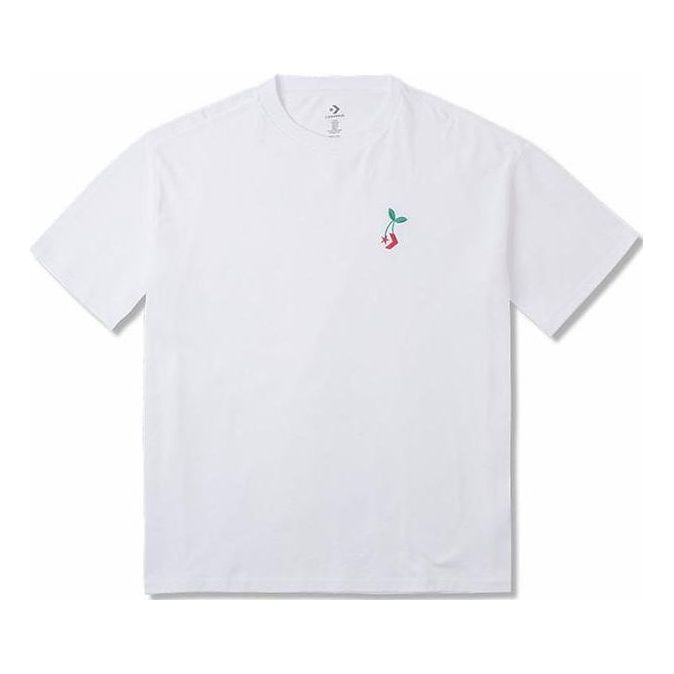 Converse Loose Fit Star Chevron Cherry Tee Asia Sizing 'White' 10025237-A03