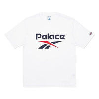 PALACE x Reebok Casual Cozy Round Neck Short Sleeve White T-Shirt P19RBKTS002