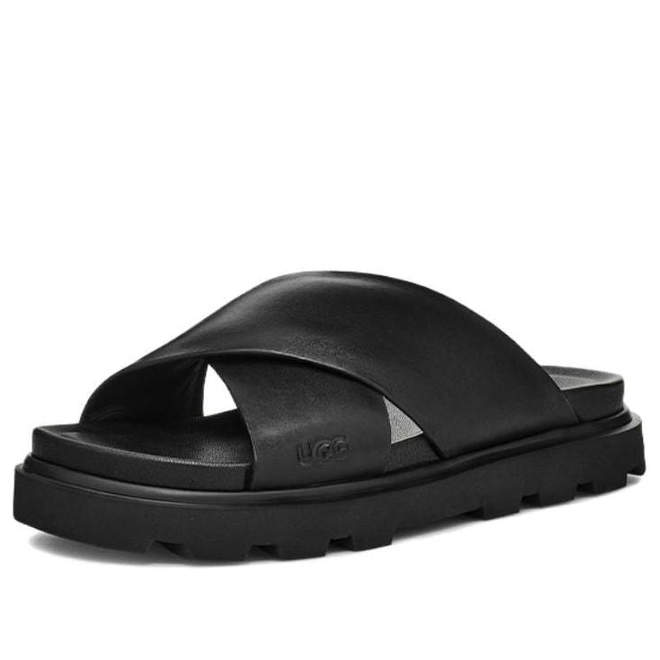 (WMNS) UGG Capitelle Crossband Sandal 'Black' 1152672-BLK