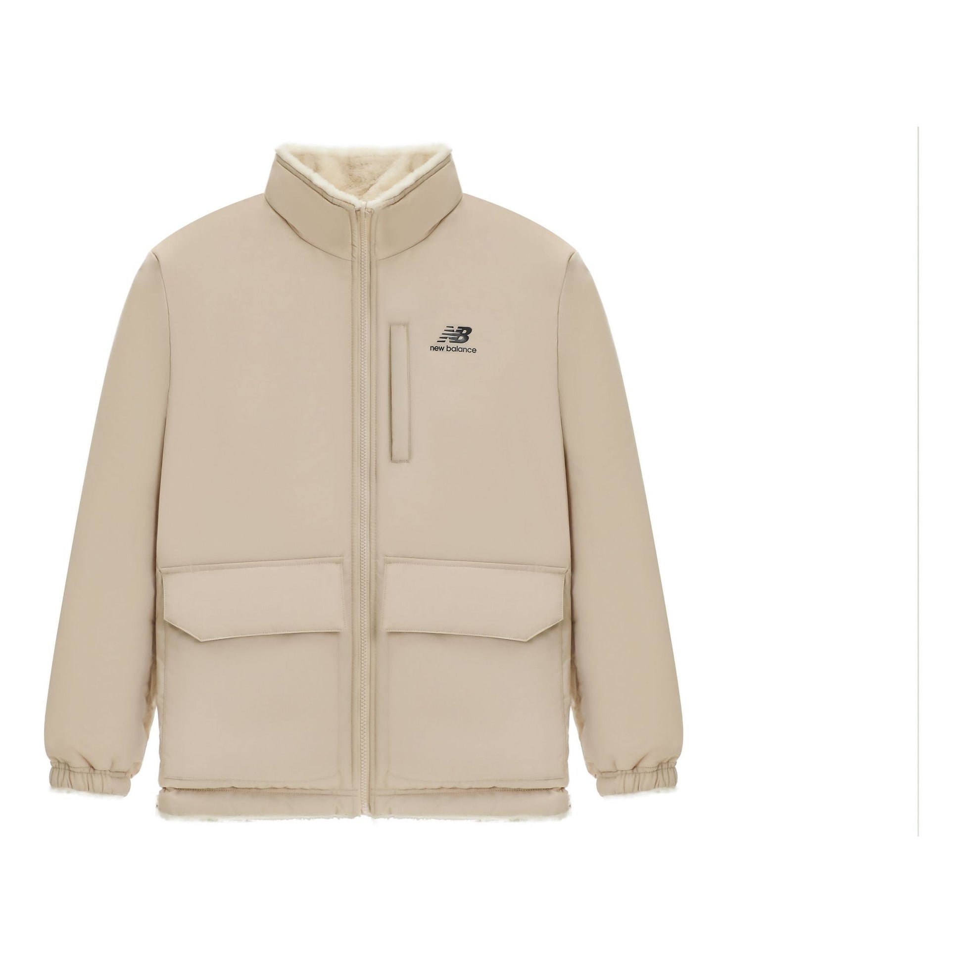 New Balance Logo Warm Down Jacket Asia Sizing 'Beige White' 6DC43783-CRE