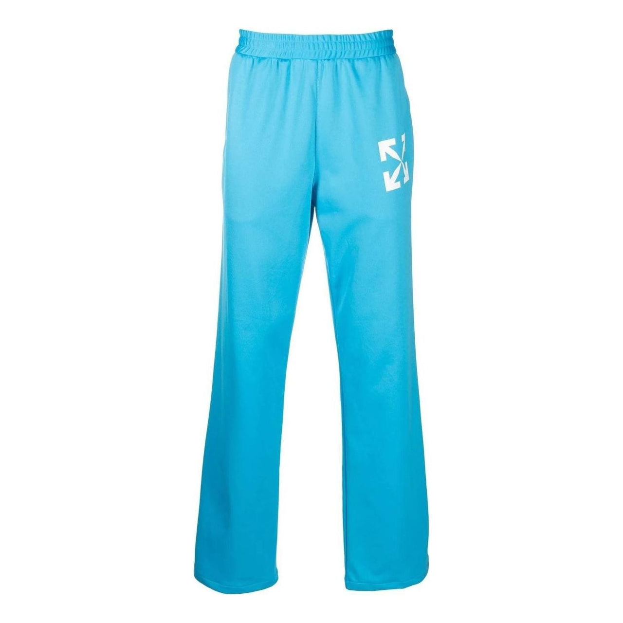 Men's Off-White SS22 Solid Color Logo Printing Straight Sports Pants/Trousers/Joggers Autumn Slim Fit Blue OMCJ018S22FAB0024301