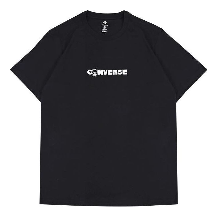 Converse Earth Moon Sun Short Sleeve T-shirt Asia Sizing 'Black' 10025277-A01