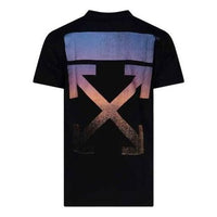 Off-White FW21 Gradient Multi-Color Arrow Short Sleeve Ordinary Version Black OMAA027F21JER0051084