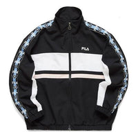 Fila FUSION Contrasting Colors Printing Woven Sports Jacket Black T11W115705F-BK