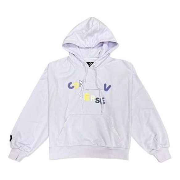 (WMNS) Converse Chain Stitch Hoodie Asia Sizing 'Light Purple' 10025515-A02