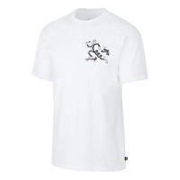 Nike SB Skateboard Funny Pattern Skateboard Short Sleeve White CW5407-100