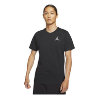 Air Jordan Jumpman Logo Embroidered Sports Round Neck Short Sleeve Black DC7486-010