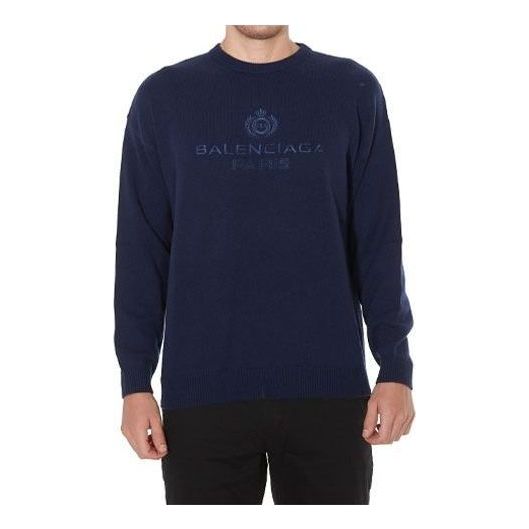 Balenciaga Wool Jumper 'Navy' 594738T40984140