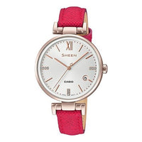 CASIO Waterproof SHEEN Quartz Sapphire Crystal Red Analog SHE-4053CGL-7AUPR