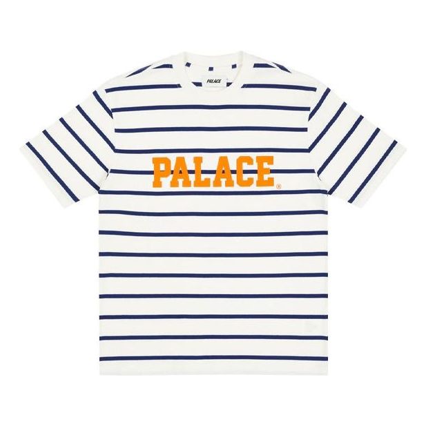 PALACE Healtily Stripe White/Blue Logo Tee P20ES081