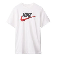 Men's Nike Swoosh Logo Pure Cotton Short Sleeve White T-Shirt AR4993-100
