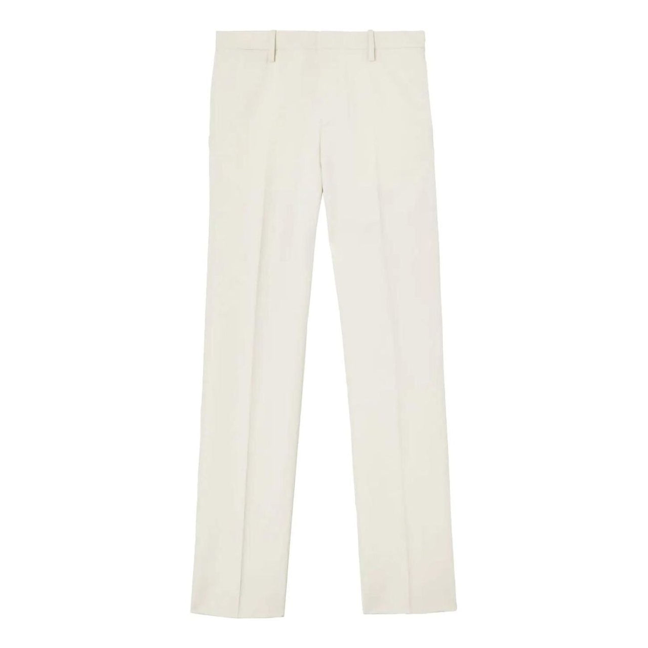 Men's Off-White FW22 Solid Color Buckle Belt Straight Casual Pants/Trousers White OMCA213S22FAB0036100