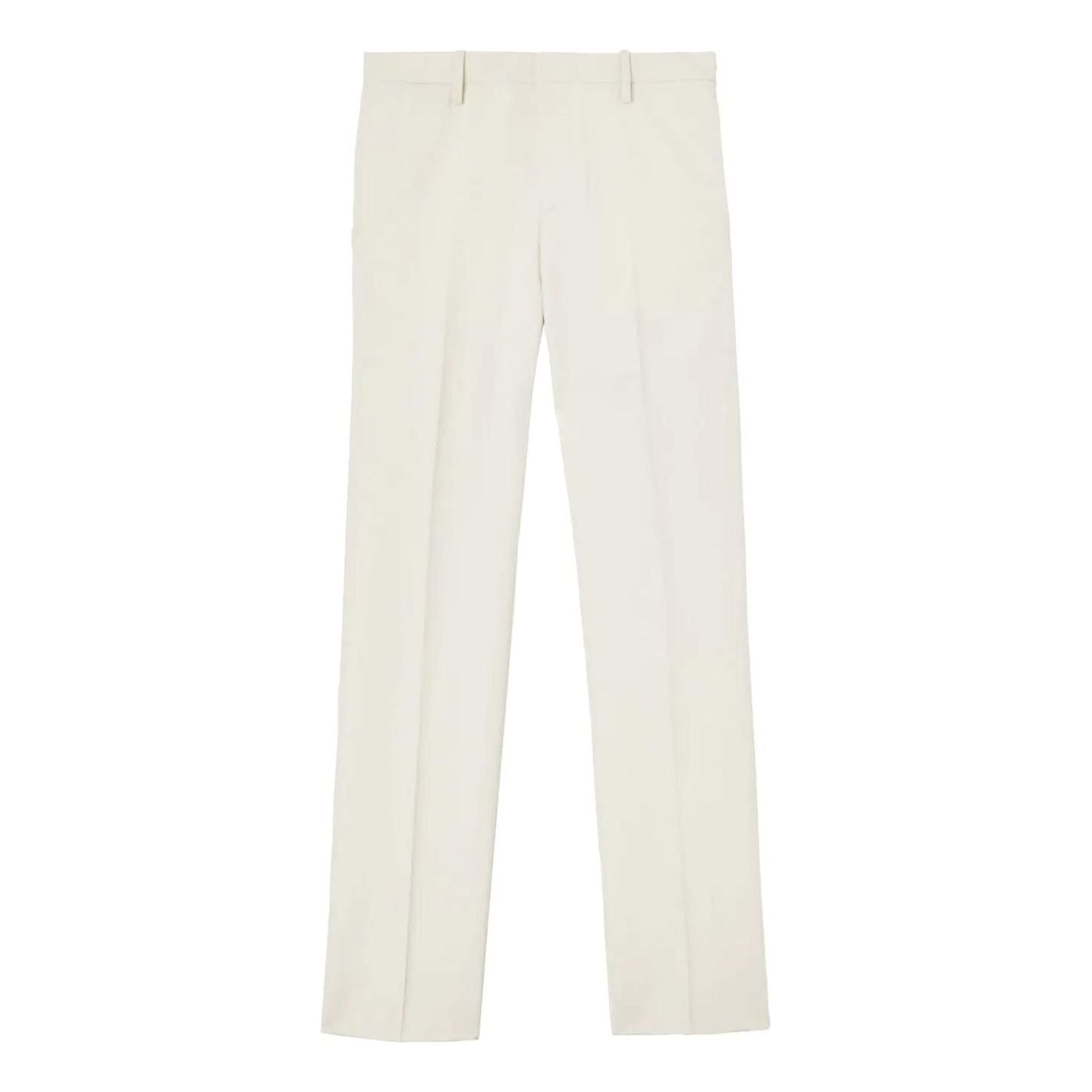 Men's Off-White FW22 Solid Color Buckle Belt Straight Casual Pants/Trousers White OMCA213S22FAB0036100