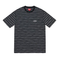 Supreme SS19 Stripe Thermal S/S Top Round Neck Short Sleeve Unisex Black SUP-SS19-10380
