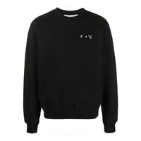 Off-White SS21 Logo Printing Round Neck Long Sleeves Version Black OMBA025S21FLE0031001