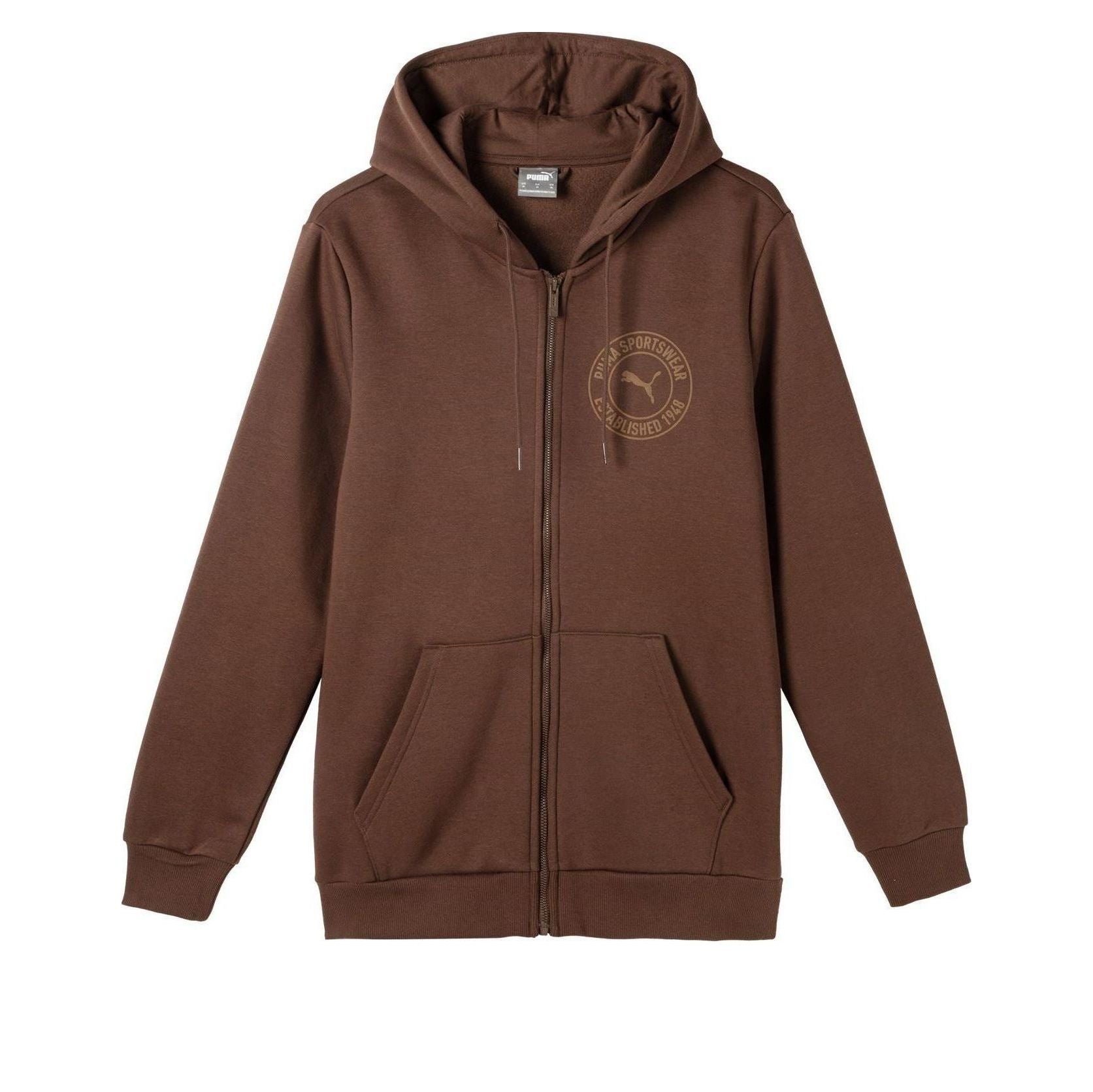 PUMA Tonal Sportswear Logo Zip Hoodie 'Brown' 684732-65