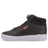 (GS) PUMA Carina Mid Mid-high Board Shoes Black/White 374440-02