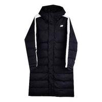New Balance Casual Long Down Parka Asia Sizing 'Black White' NP846051-BK